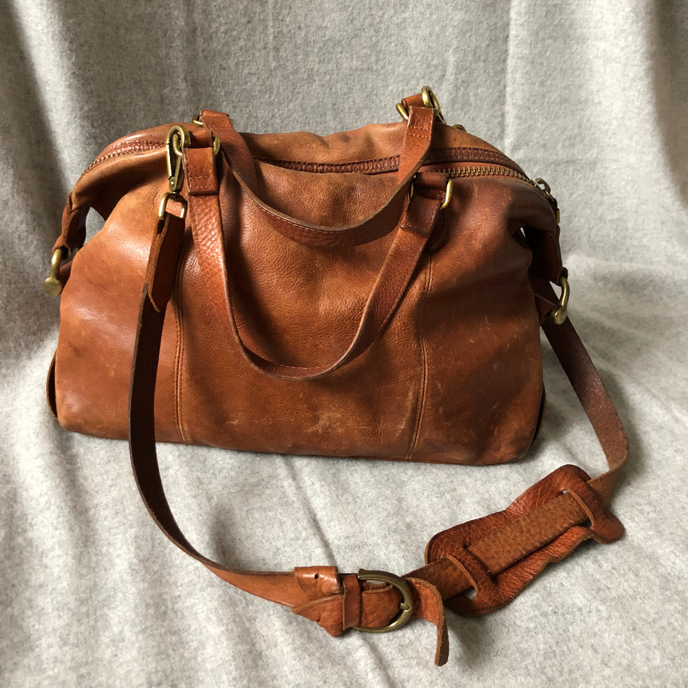 Madewell Satchel in Brown Leather